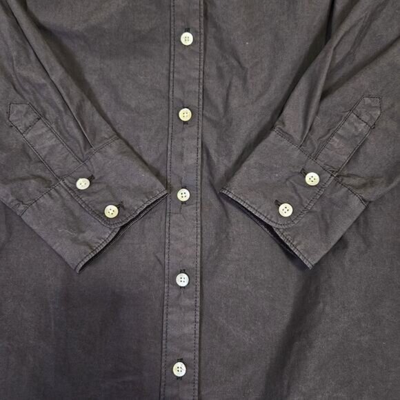 Faherty Whitney Organic Cotton Shirtdress Washed Black Casual Lagenlook Beachy M - Picture 8 of 16